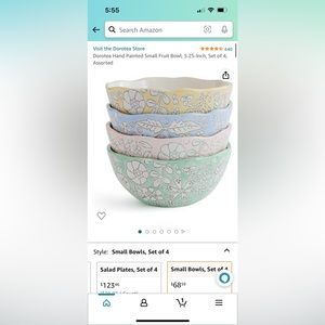 BRAND NEW - Hand Painted Dorotea serving bowls